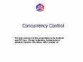 Concurrency Control PowerPoint PPT Presentation