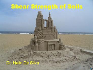 Shear Strength of Soils