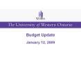 Budget Update  January 12, 2009 PowerPoint PPT Presentation