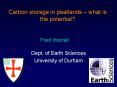 Carbon storage in peatlands what is the potential PowerPoint PPT Presentation