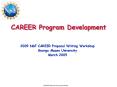 CAREER Program Development PowerPoint PPT Presentation