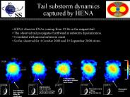 Tail substorm dynamics captured by HENA