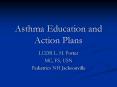 Asthma Education and Action Plans PowerPoint PPT Presentation