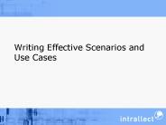 Writing Effective Scenarios and Use Cases