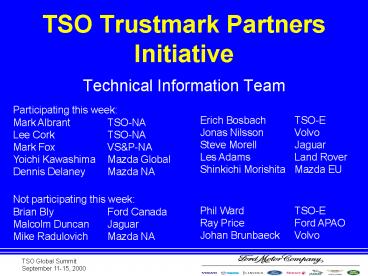 TSO Trustmark Partners Initiative