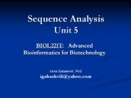 Sequence Analysis Unit 5