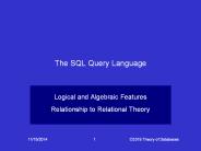 The SQL Query Language