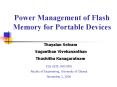 Power Management of Flash Memory for Portable Devices PowerPoint PPT Presentation