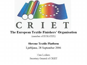 The European Textile Finishers