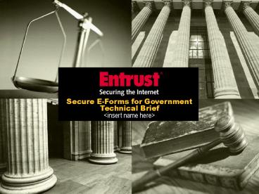 Secure EForms for Government