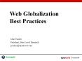 Web Globalization What to Know Before You Start and Best Practices PowerPoint PPT Presentation