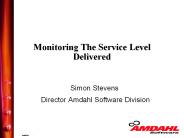 Monitoring The Service Level Delivered