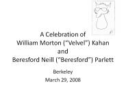 A Celebration of William Morton (
