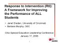 Response to Intervention RtI: A Framework for Improving the Performance of ALL Students PowerPoint PPT Presentation