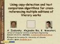 Using copy-detection and text comparison algorithms for cross-referencing multiple editions of literary works PowerPoint PPT Presentation