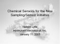 Chemical Sensors for the New Sampling/Sensor Initiative PowerPoint PPT Presentation