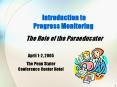 Introduction to Progress Monitoring PowerPoint PPT Presentation