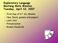 Exploratory Language Mustang Mate Minutes Tuesday, April 10, 2007 PowerPoint PPT Presentation