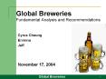 Global Breweries Fundamental Analysis and Recommendations