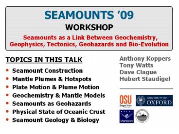 the Magellan Seamount Trail