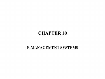 EMANAGEMENT SYSTEMS