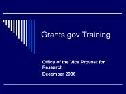 Grants.gov Training