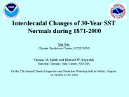 Interdecadal Changes of 30-Year SST