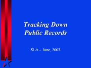 Tracking Down Public Records