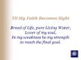 Til My Faith Becomes Sight Bread of Life, pure Living Water, Lover of my soul, In my weakness be my PowerPoint PPT Presentation