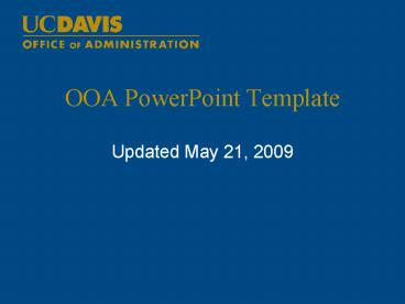 OOA PowerPoint Template