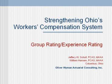 Strengthening Ohio