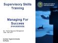 Supervisory Skills Training Managing For Success FAA30200029 PowerPoint PPT Presentation