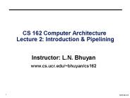 CS 162 Computer Architecture Lecture 2: Introduction