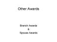 Other Awards PowerPoint PPT Presentation