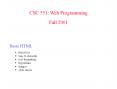 Basic HTML PowerPoint PPT Presentation