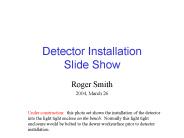 Detector Installation Slide Show