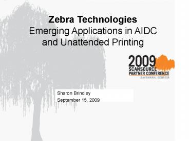Zebra Technologies Emerging Applications in AIDC and Unattended Printing