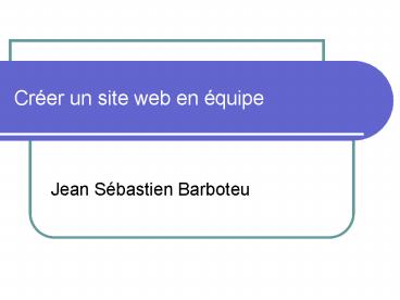 Crer un site web en quipe