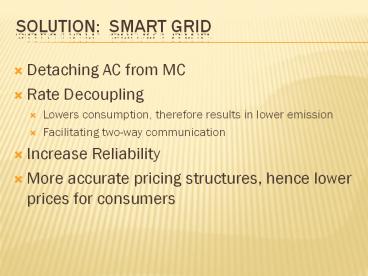 Solution: Smart Grid