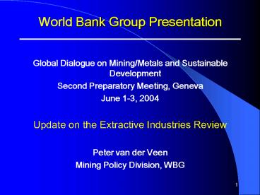 World Bank Group Presentation