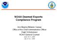 NOAA Deemed Exports Compliance Program PowerPoint PPT Presentation