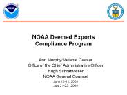 NOAA Deemed Exports Compliance Program