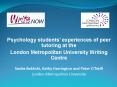 Psychology students experiences of peer tutoring at the PowerPoint PPT Presentation