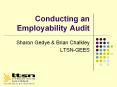 Conducting an Employability Audit PowerPoint PPT Presentation