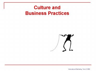 Culture and Business Practices