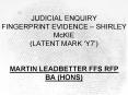 JUDICIAL ENQUIRY FINGERPRINT EVIDENCE  PowerPoint PPT Presentation
