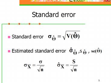 Standard error