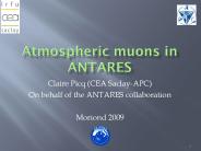 Atmospheric muons in ANTARES