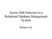 Access Path Selection in a Relational Database Management System