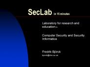 SecLab in 15 minutes